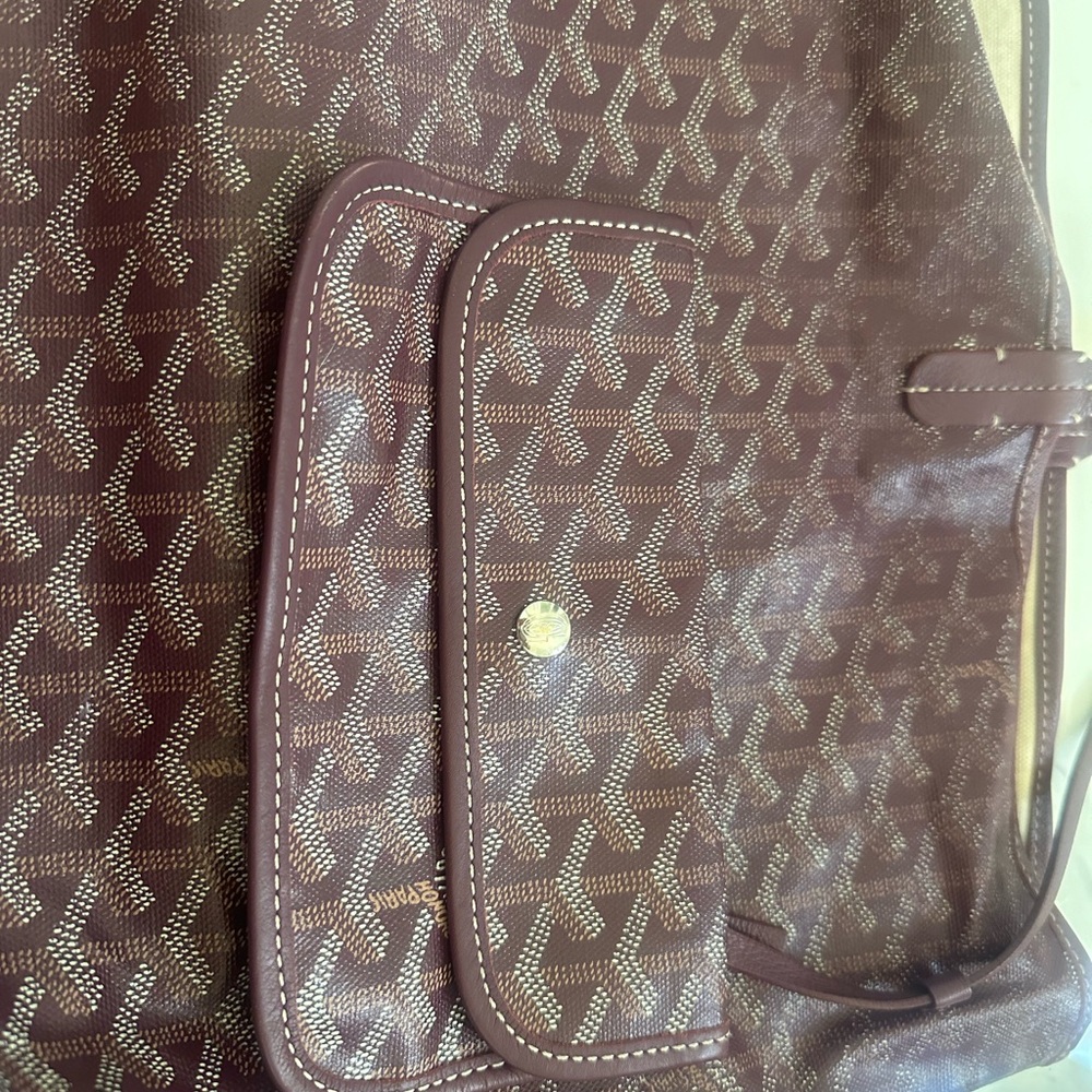 Authentic Goyard Burgundy Saint Louis GM bag. Very worn. - Picture 6 of 15